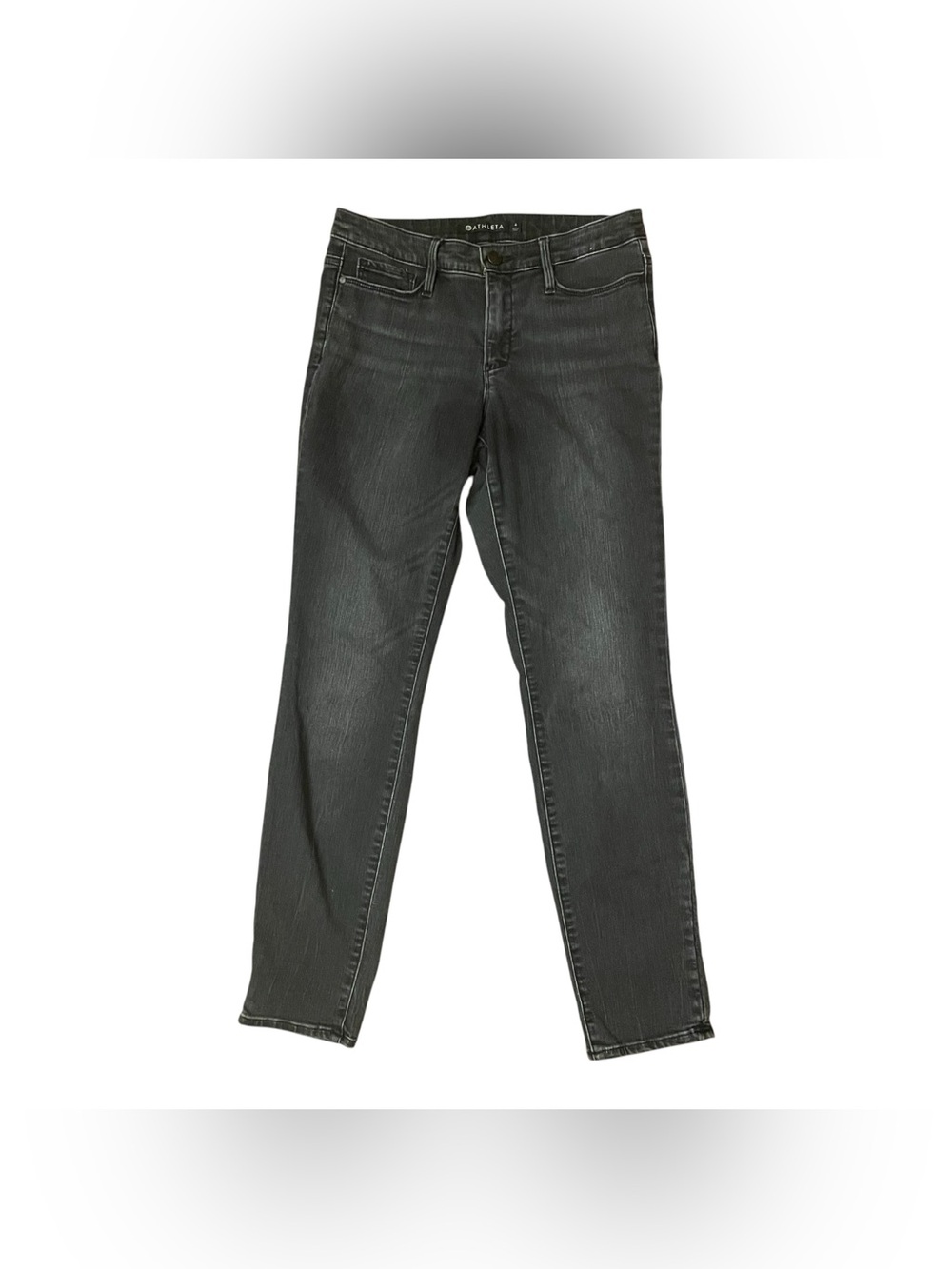 ATHLETA  Sculptek Skinny Jeans Faded Black Denim Stretch Pants Womens  4